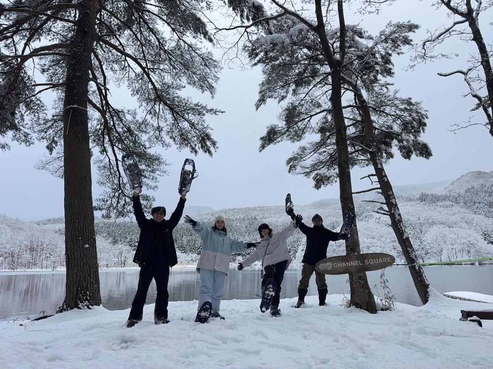 【土湯温泉　女沼】特別な女沼の冬景色のカヤック＆スノーシュー体験　日帰り 2